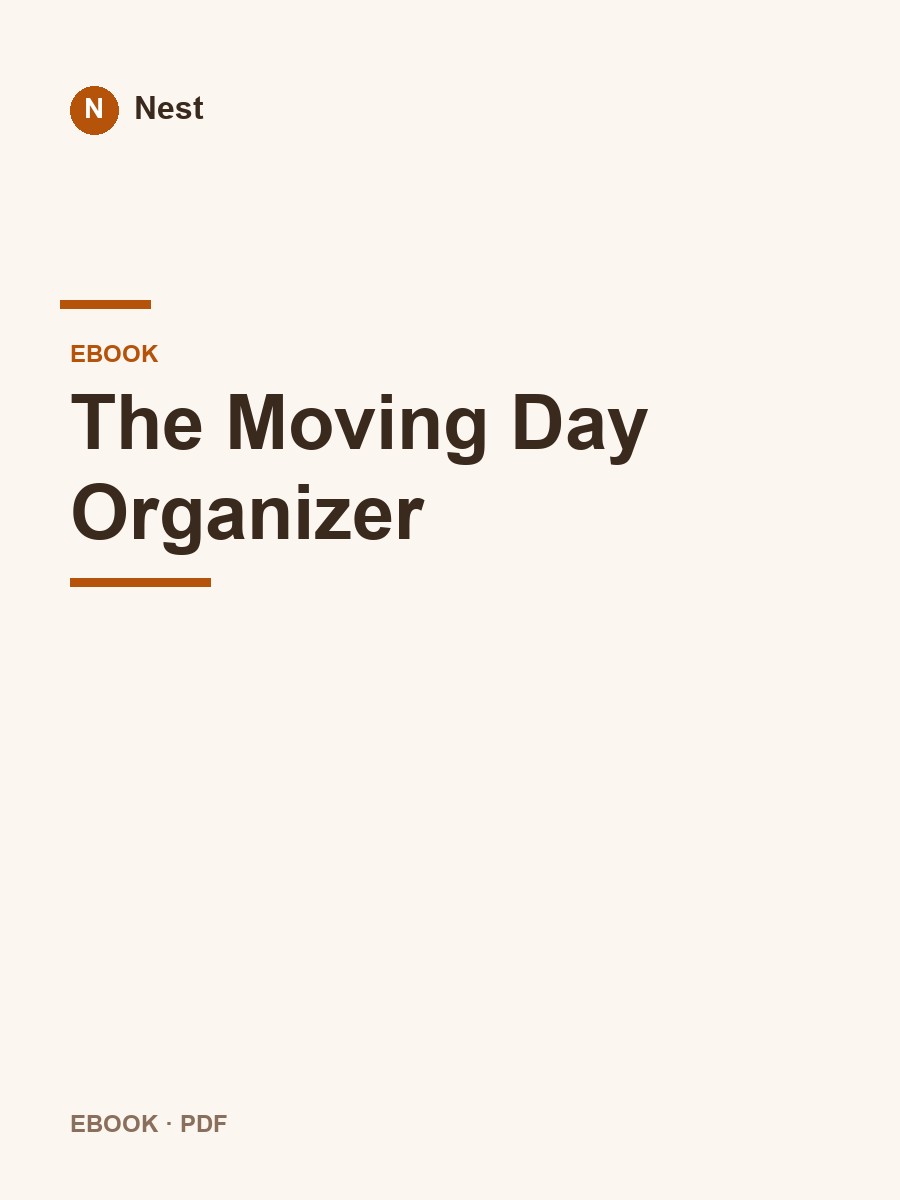 The Moving Day Organizer cover