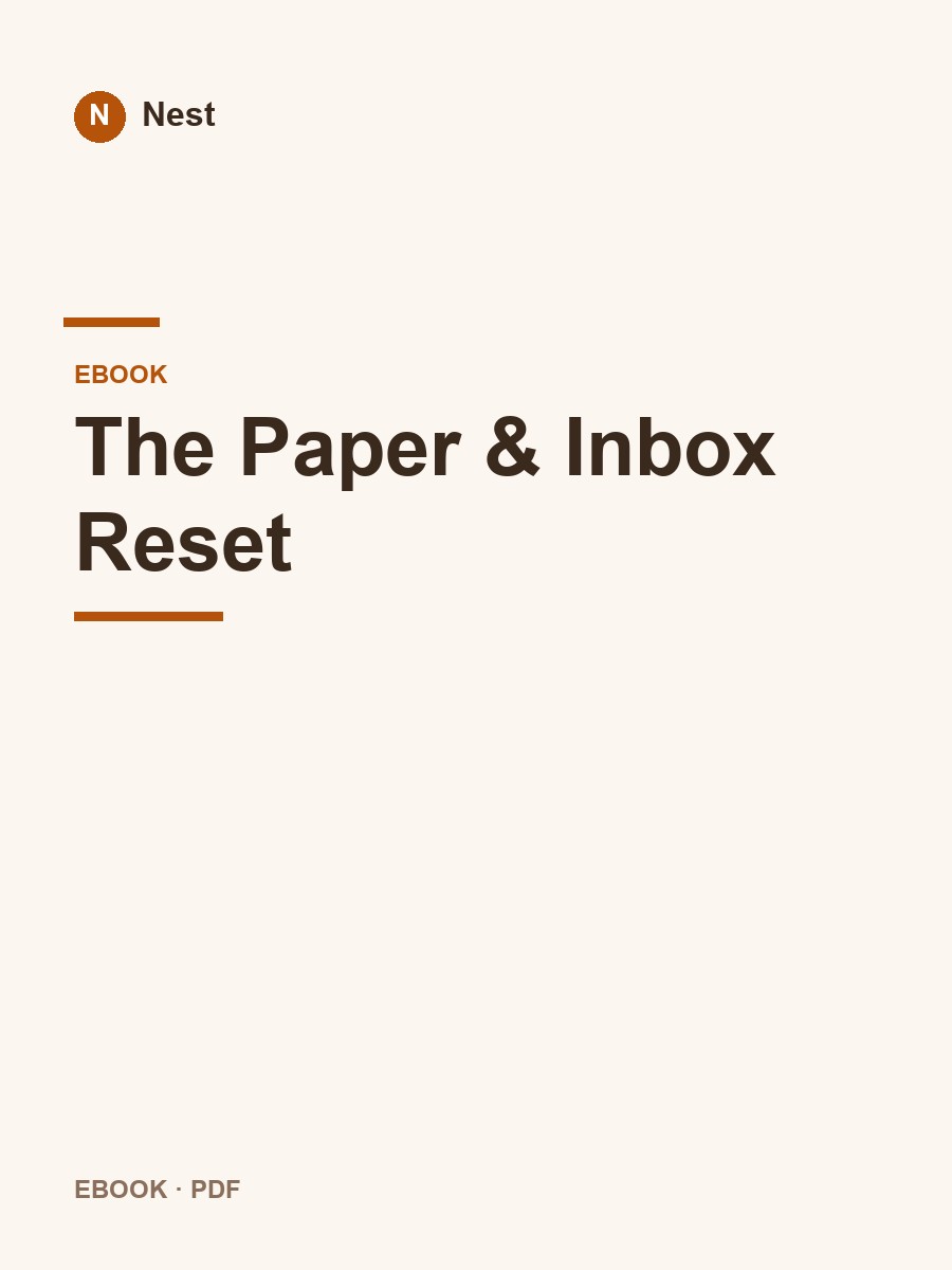 The Paper & Inbox Reset cover